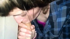 skinny brunette stoner whore loves sucking cock