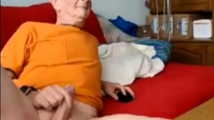 Grandpa Jerk Off His Cock