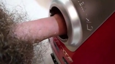 The vacuum cleaner hole and cumshot inside