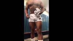 Big black cock in gym