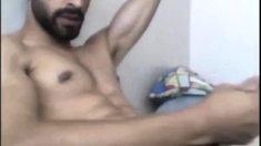 Turkish handsome hunk with big cock cumming