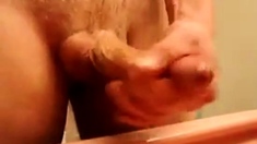 boy wank with nice precum and cumshot