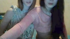 Two Girls kissing on Webcam