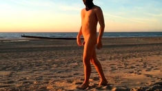 Naked at the beach