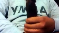 Str8 Guy Stroking his BBC to Porn ( Double Cum )