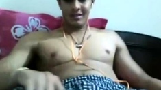 Hung Uncut Indian Guy Wanking on Cam