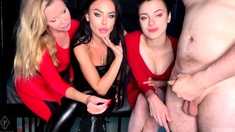 Blonde Brunette Have Group Sex