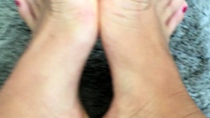 Maitresse Madelines solo foot fetish POV