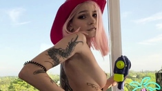 Blonde emo amateur solo masturbation