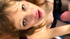 Small titted brunette amateur anal nailed at home
