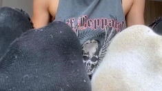 Curly Blonde Teen Records Solo Dildo Masturbation More at