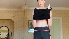 Cute amateur brunette naughty in solo jerking show on camera