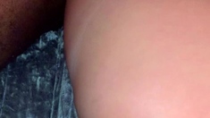 Glam blonde ass cumshot after hardcore anal