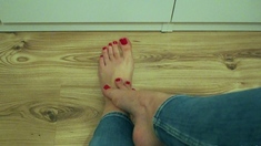 Blonde MILF Fulfills Mans Foot Fetish