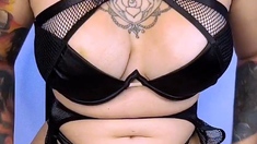 Big boobs milf masturbates with her dildo