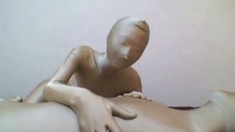 Amateur slut gives handjob