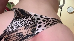 Stacked brunette goes solo toys and masturbation
