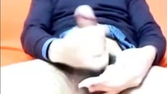 Big Cock Italian Guy Strokes on Webcam