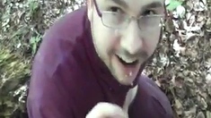 Bear Cub Blows a Load in His Mouth and Swallows