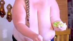 Hot Brunette Big Boobs Toying Pink Pussy