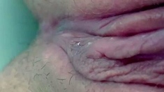 Pussy toying busty high heeled stunner solo pov masturbation
