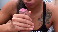 Pregnant amateur asian porn giving POV blowjob