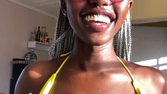 Amateur striptease and Solo masturbation