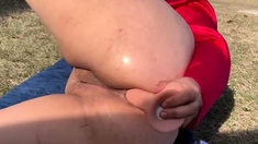 Anal Dildo Fuck Outside