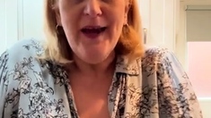 Big Boobed Blonde Masturbates With A Dildo In The Bathroom