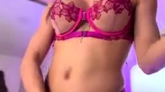 Big Boobed Blonde Masturbates With A Dildo In The Bathroom