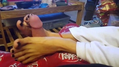 Asian Amateur Footjob POV