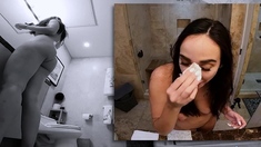 Small titted brunette amateur anal nailed at home