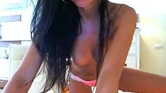 Cute brunette amateur babe sosha masturbating