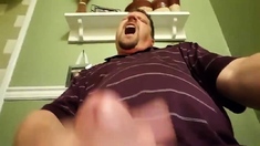 Big-Cock Daddy Strokes His Meat