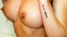 Big boobs milf masturbates with her dildo
