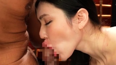 Hot Asian big cock blowjob and handjob