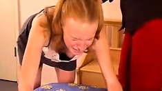 Filipino Amateur Teen Maid Spanked