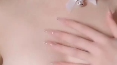 Amateur young teen solo masturbation on her livingroom