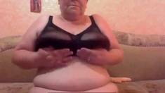 Big-Titted Russian BBW Granny on Webcam