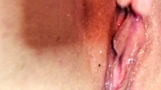 Close up solo beauty toying ass
