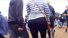 Big ass in leggings candid