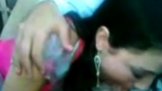Beautiful Arab Girl Sucking In The Car