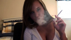 Sexy girl smoking