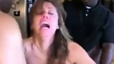 Girl In Heels Getting Spit Roasted By Bbc In The Kitchen