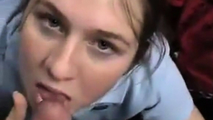 Amateur Deepthroats Cock And Eats Cum